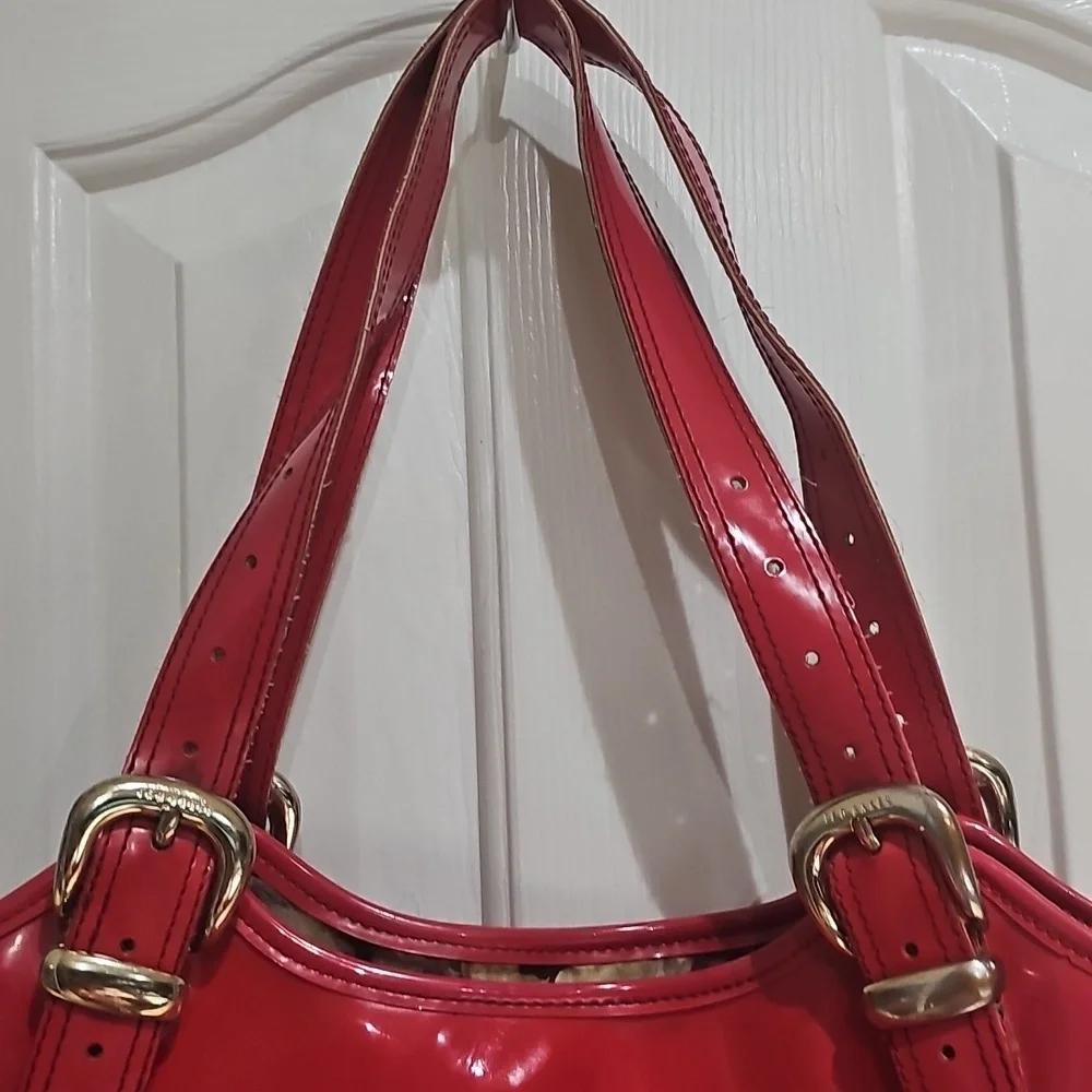 Ted Baker Y2K Tote Bag Patente Hot Pink Leather.